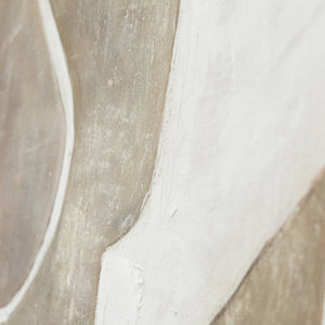 Hand-Painted Painting "Mery" – Abstract Line Art in Beige