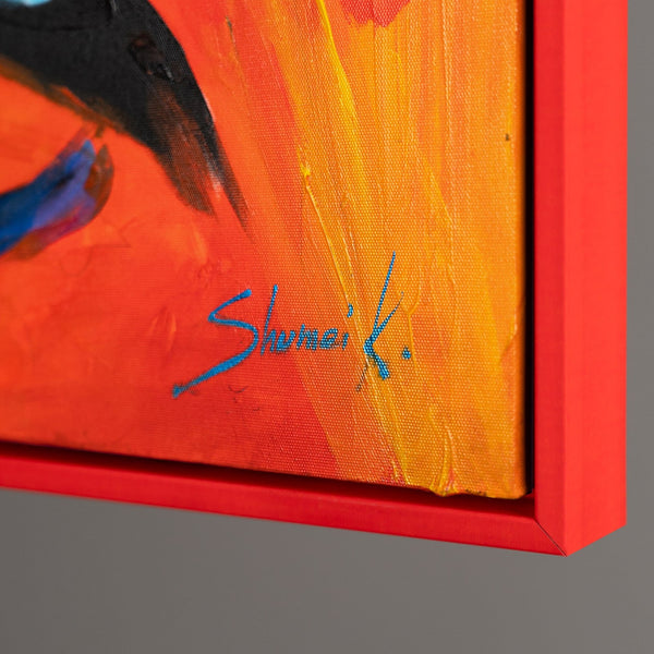 Gemälde  mit Rot Rahmen