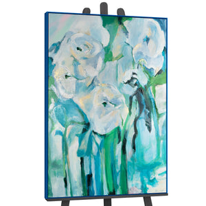 Colorful Abstract Floral Art "Blooming Glory" – Hand-Painted Canvas Wall Decor