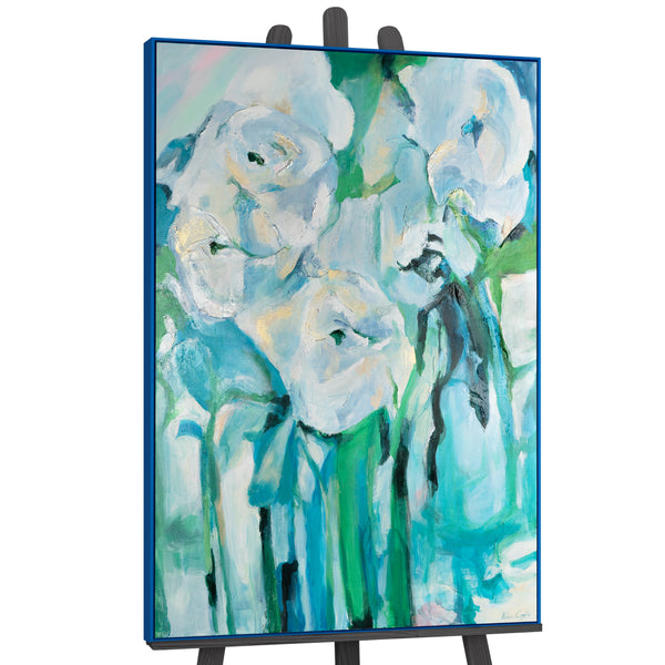 Colorful Abstract Floral Art "Blooming Glory" – Hand-Painted Canvas Wall Decor