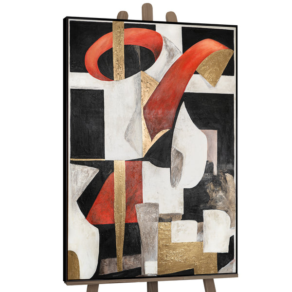 Abstract art "Graphic Rhythm" with frame wall decoration living room