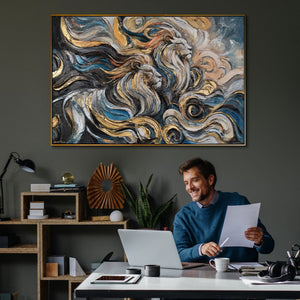 Moderne Wanddeko – Acrylbild Löwe im Wohnzimmer