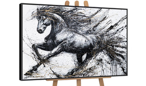Exklusives Leinwandbild „Galoppierendes Pferd“ – Wanddeko für Wohnzimmer