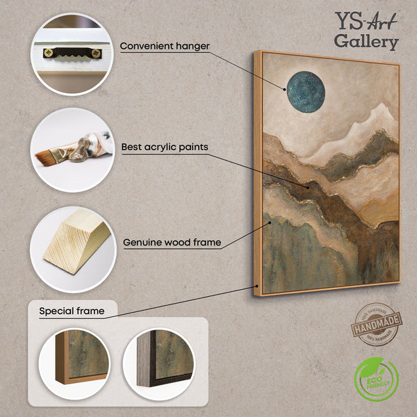 Handgemalte Acrylmalerei Struktur und Tiefe