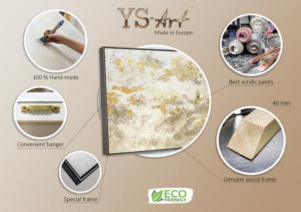 Infografik zum Kunst Gemälde Glänzendes Gold