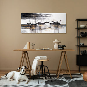 wanddeko, bilder wohnzimmer, acrylbilder gold