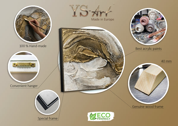 Textured acrylic painting with frame "Infinity" 55x28 inch