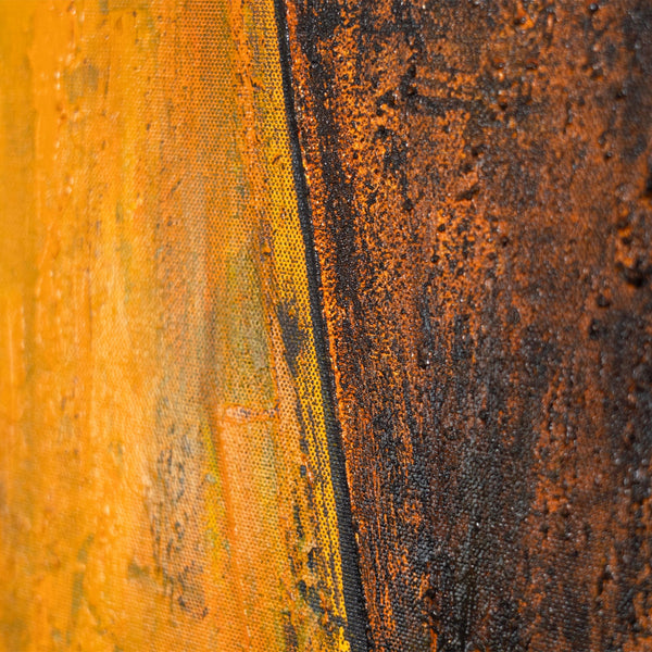 Acrylkunst geometrisch gold schwarz modern