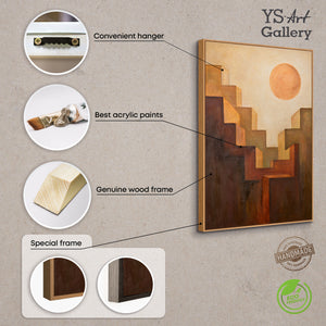 Handgemalte Acrylkunst Struktur und Tiefe