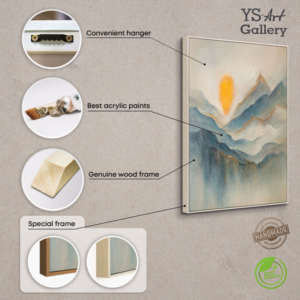 Handgemalte Acrylkunst Struktur und Tiefe