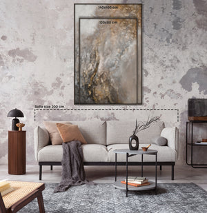 Framed handmade romantic painting "Couple"