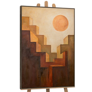 Leinwandbild modern geometrisch handgemalt