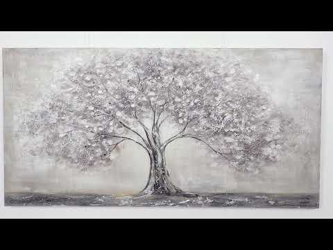 Abstract wall painting with frame "The tree of Life"