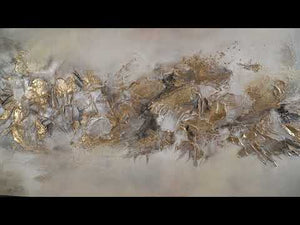 Hand-painted picture on canvas "Line of Happiness" with frame 100x50 cm