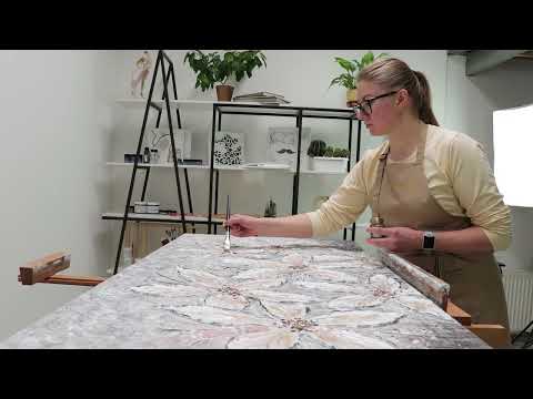 Modern acrylic painting with texture "Flower fantasy"