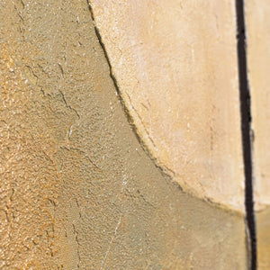 Reliefmalerei Orange Grün Beige Textur