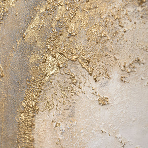 Strukturkunst Nahaufnahme gold grau elegant