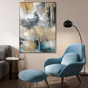 Framed abstract landscape art