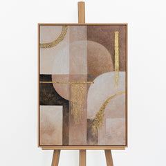 „Geometrische Harmonie" – Art Déco Gemälde das Räume strukturiert und wärmt 