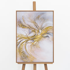 „Goldene Spirale" – Wandbild das Natur und Gold zu einem einzigartigen Erlebnis verbindet