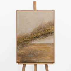 „Goldene Welle" – Wandbild das Holzmaserung und Gold zu einem einzigartigen Unikat verbindet