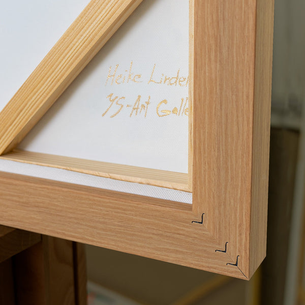 Abstraktes Goldgemälde 50x70 cm – leuchtender Strom als kraftvoller Blickfang für Wohnzimmer