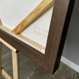 Abstraktes Strukturgemälde 50x70 cm – goldener Energiestrahl als dominantes Statement für Büro und Wohnzimmer