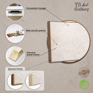 Handgemaltes Acrylbild mit Rahmen „Das Flüstern der Zeit“ – Abstrakte Strukturkunst