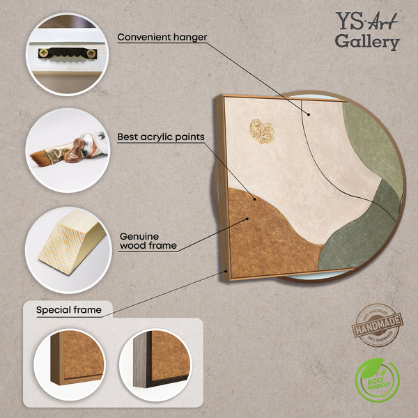 Abstraktes Leinwandbild mit sanfter abstrakter Komposition in Grau