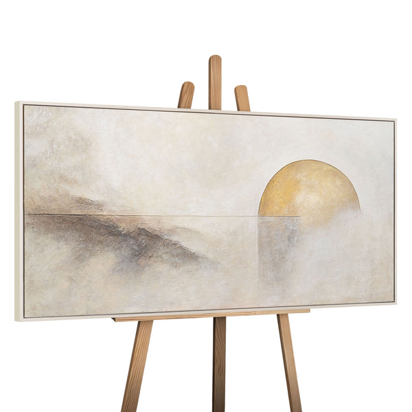 Hand-painted acrylic painting on canvas "Horizon Line" – Modern wall art for living room