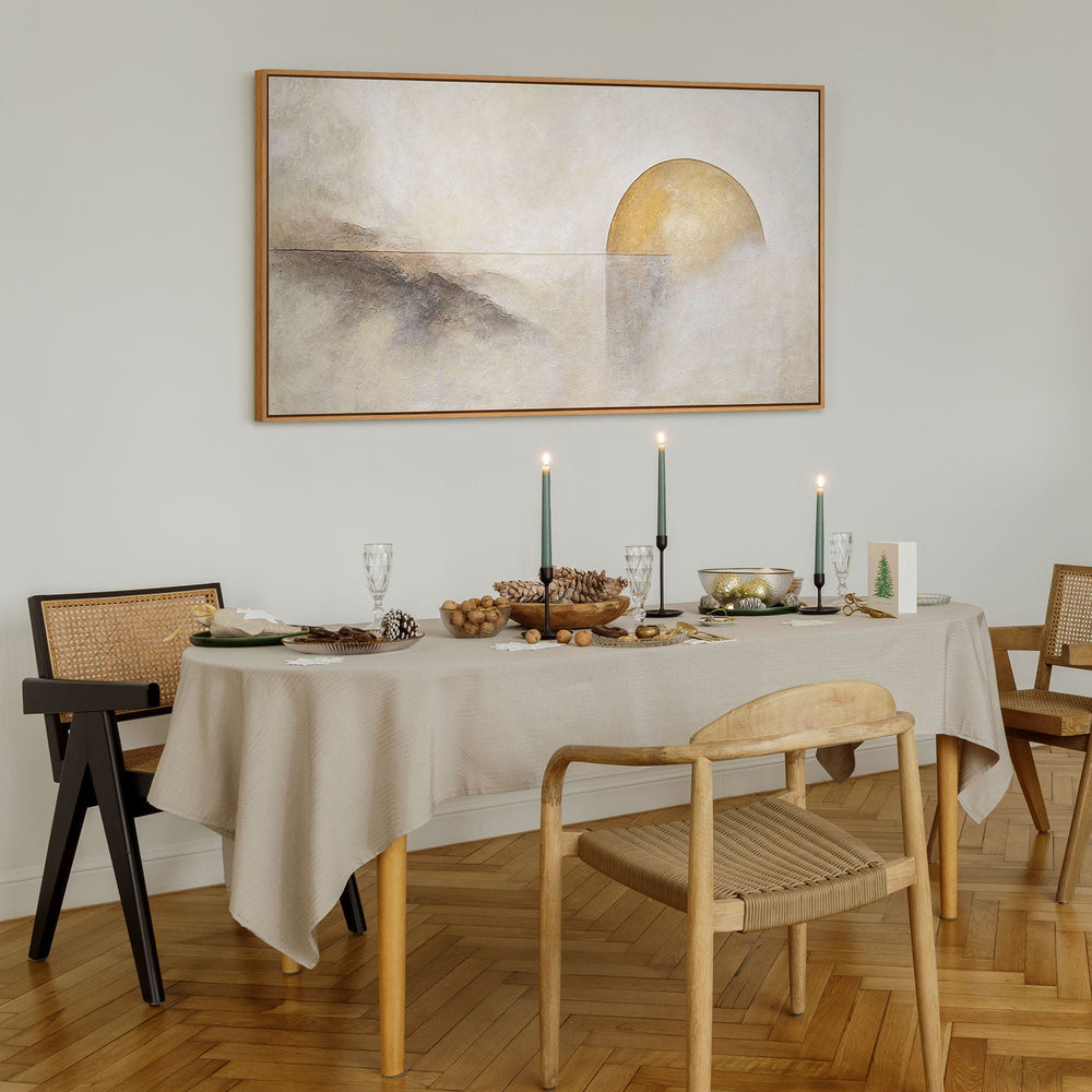 Hand-painted acrylic painting on canvas "Horizon Line" – Modern wall art for living room