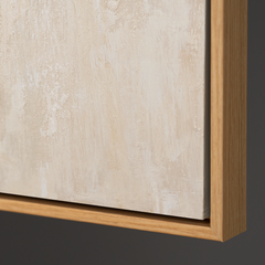 Modern Abstract Wall Art Neutral Abstract Painting Framed Soft Depth – Silent Motion