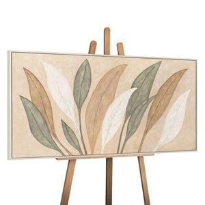 Abstract Canvas Painting "Dance of the Leaves" – Hand-Painted Wall Art Nature Motif