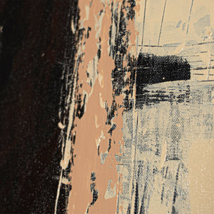 Abstraktes Kunstbild mit vertikaler Struktur in Schwarz