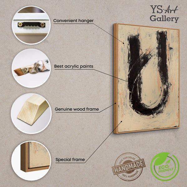 Abstraktes Wandbild als stilvoller Akzent in einem modernen Wohnraum