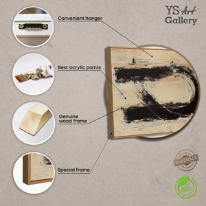 Abstraktes Struktur Gemälde mit Kontrasten – Zeitlose Leinwandkunst „Stille dazwischen“