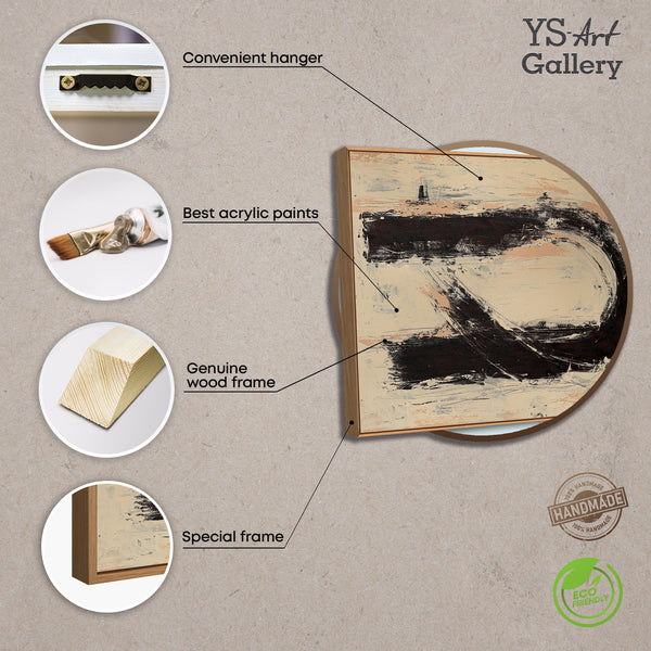 Abstraktes Struktur Gemälde mit Kontrasten – Zeitlose Leinwandkunst „Stille dazwischen“