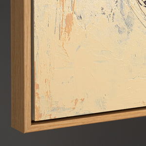 Abstraktes Struktur Gemälde mit Kontrasten – Zeitlose Leinwandkunst „Stille dazwischen“