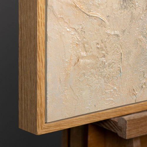 Modernes Wandbild mit weißen Blüten auf Leinwand