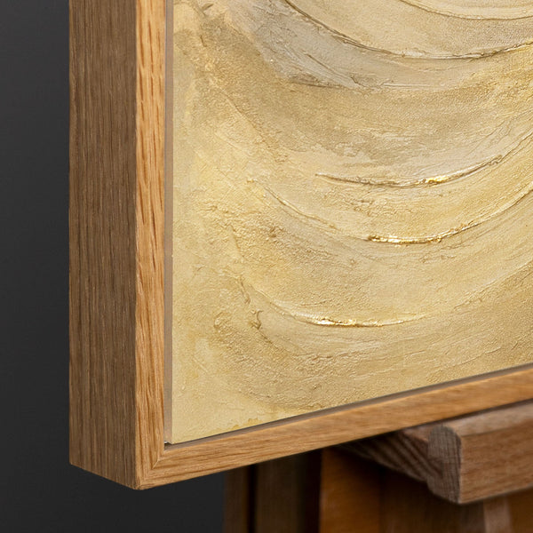 Kunstbilder Abstraktes Gemälde konzentrische Kreise Beige