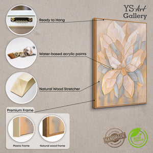 Hand-Painted Floral Painting Acrylic "Facets of Petals"