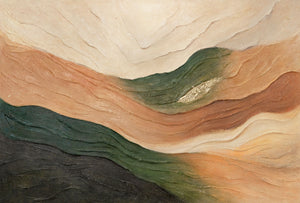 Hand-Painted Painting "Waves of the Horizon" – Abstract Landscape in Natural Tones
