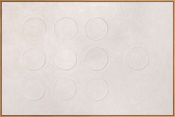 Abstract canvas print "White Code" in frame – modern wall art