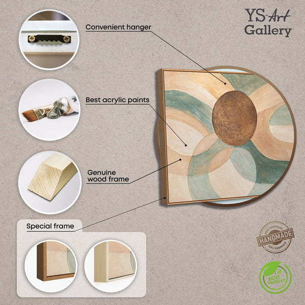 Minimalistisches abstraktes Gemälde mit strukturierter Oberfläche 