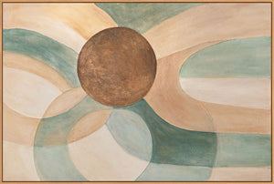 Calm abstract painting in the frame "Cycle of Life" on canvas