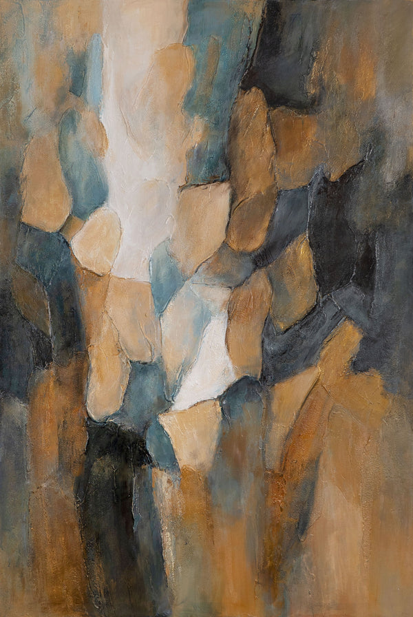 Handgemaltes Leinwandbild „Palette des Abends“ – Moderne Kunst fürs Wohnzimmer