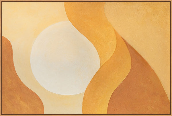 Modernes abstraktes Gemälde für stilvolle Innenräume in neutralen Farben