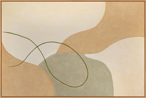 Abstract art on canvas in a frame with gentle lines “Interweaving”