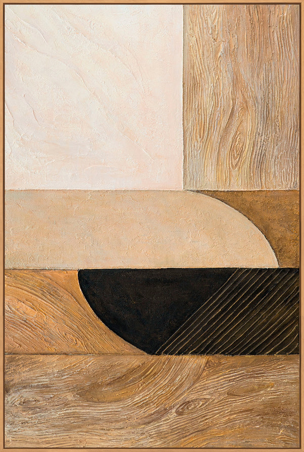 Modernes abstraktes Gemälde gerahmt für zeitgemäße Wohnkonzepte