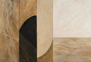 Minimalistisches abstraktes Gemälde mit strukturierter Oberfläche